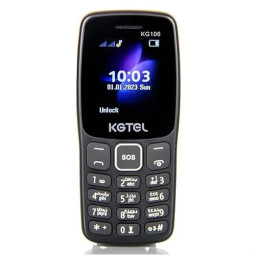 Kgtel KG 106 موبايل ثنائي الشريحة، ذاكرة داخلية 32 ميجابايت، 32 ميجابايت رام، 2G، أسود
